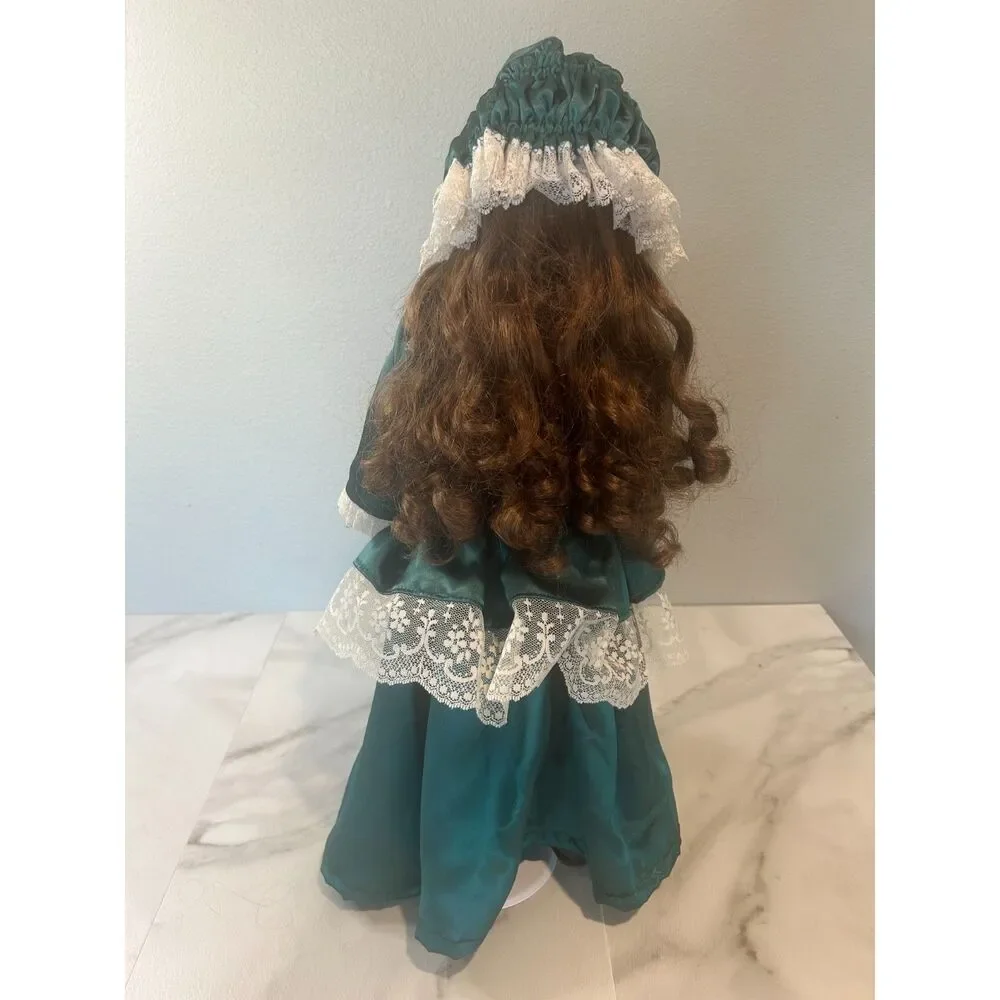 Dana Ackerman Porcelain Doll 21 Inch 1998 Limited Edition 43/750 Green Dress